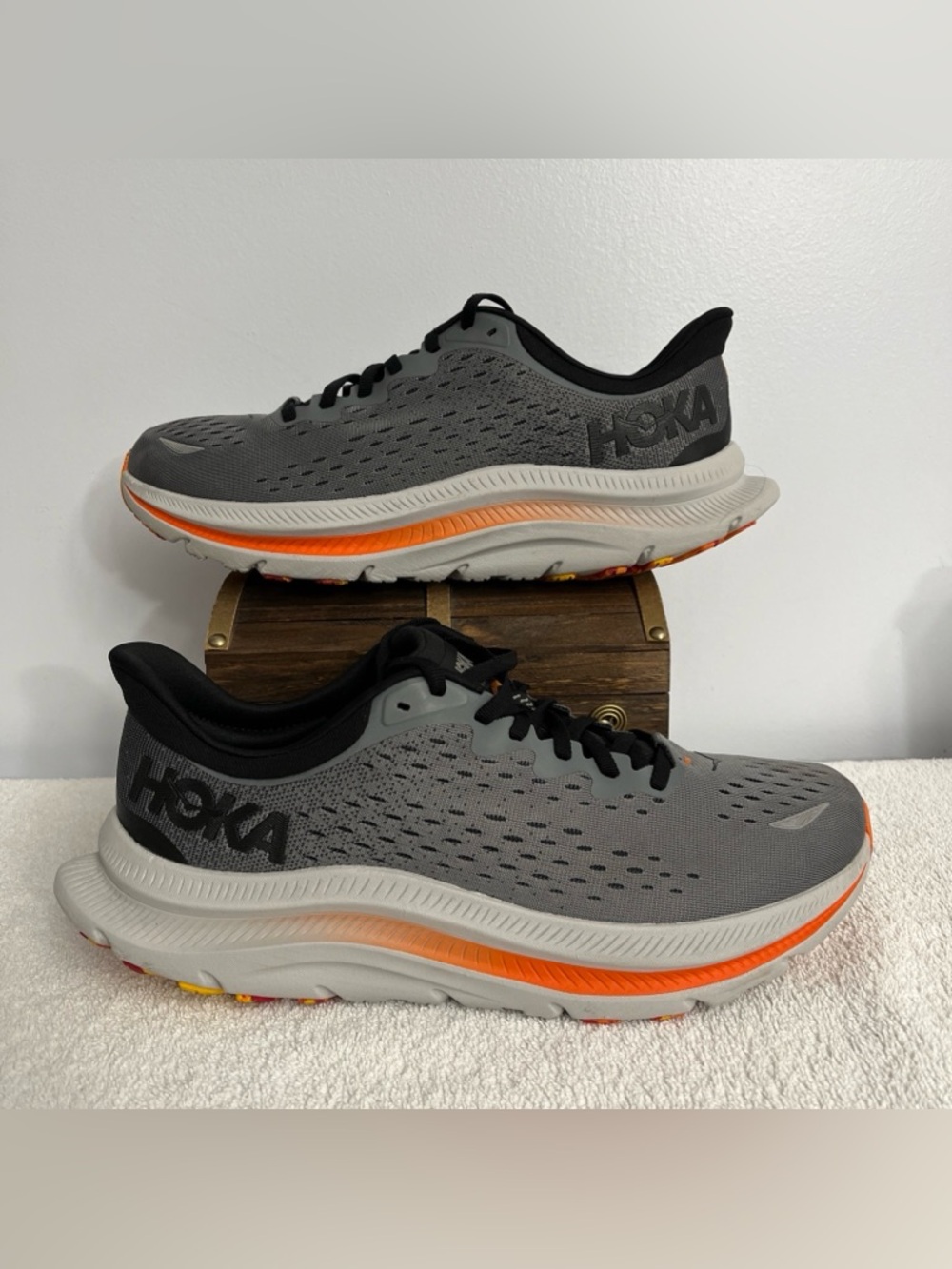 Hoka One One Kawana Men's Size 11.5 D Running Walking Shoes Gray Comfortable